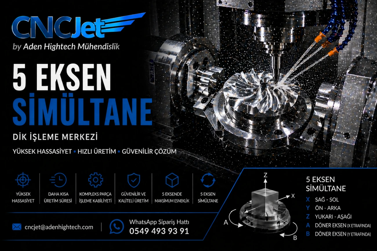 5 Eksen CNC Dik İşleme  (5 axis Vertical Machining) Hizmetleri