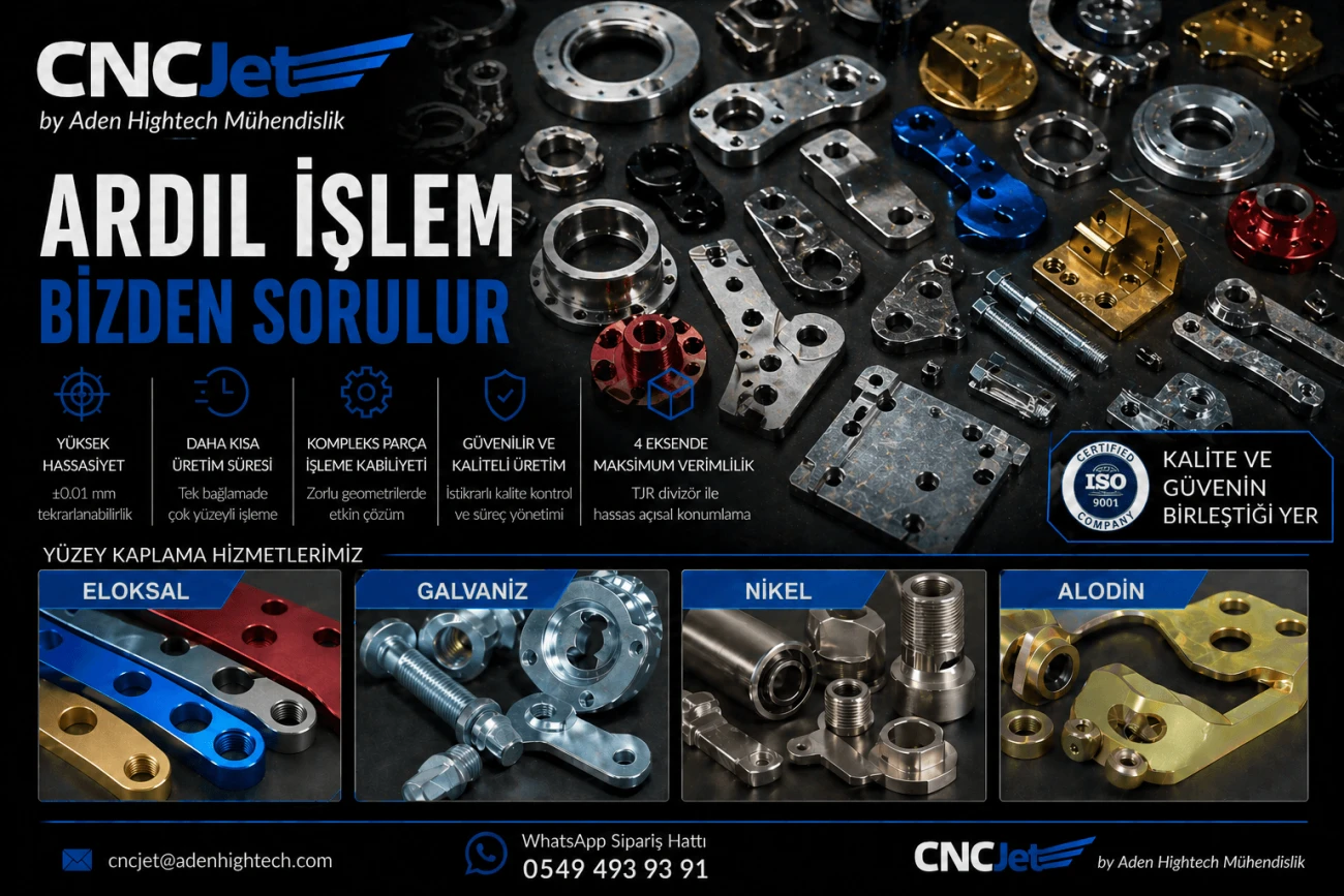 Eloksal , Alodin ,  Katı Film , Galvaniz ve nikel kaplama vb. Ardıl İşlem Hizmetleri