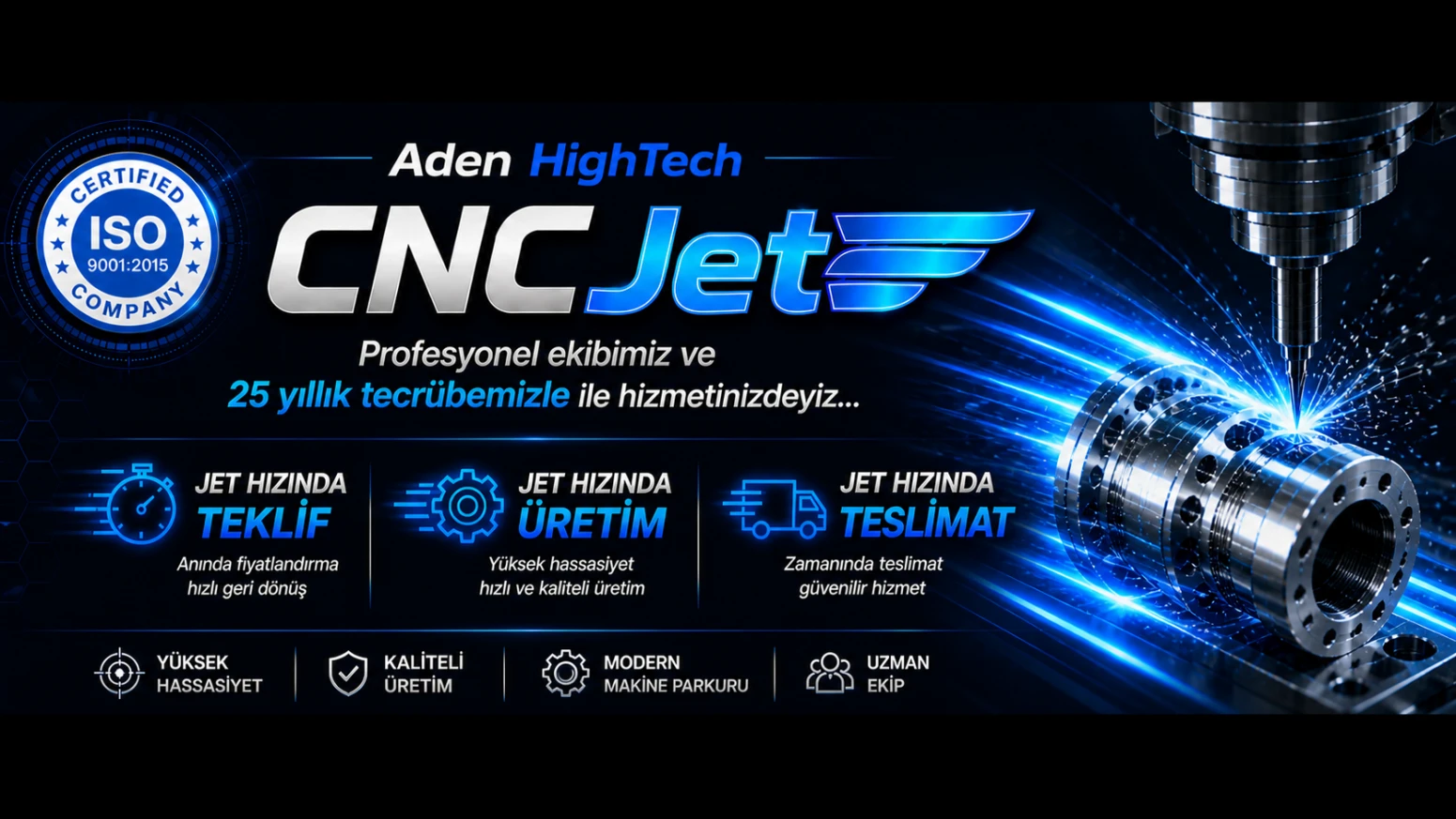 Aden HighTech CncJet HIzlı online imalat Platformu